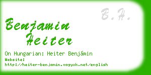 benjamin heiter business card
